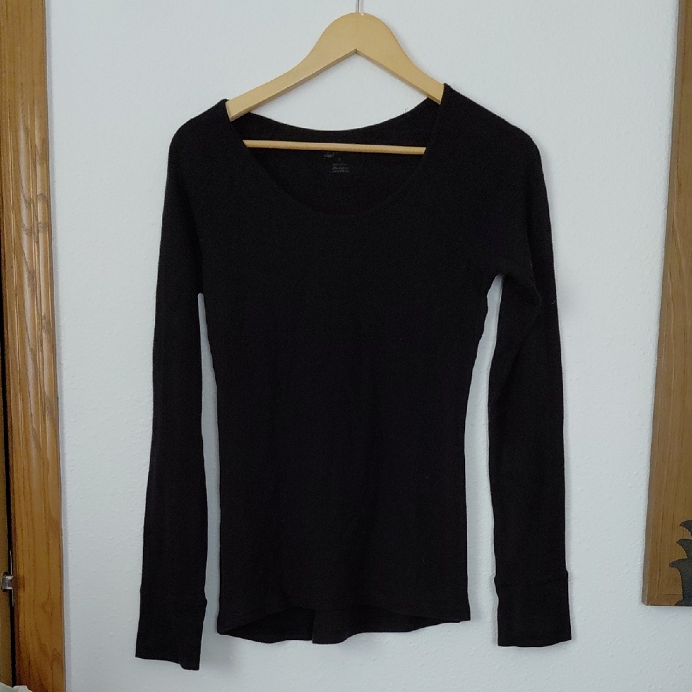 Classic Black Long Sleeve Thermal Top